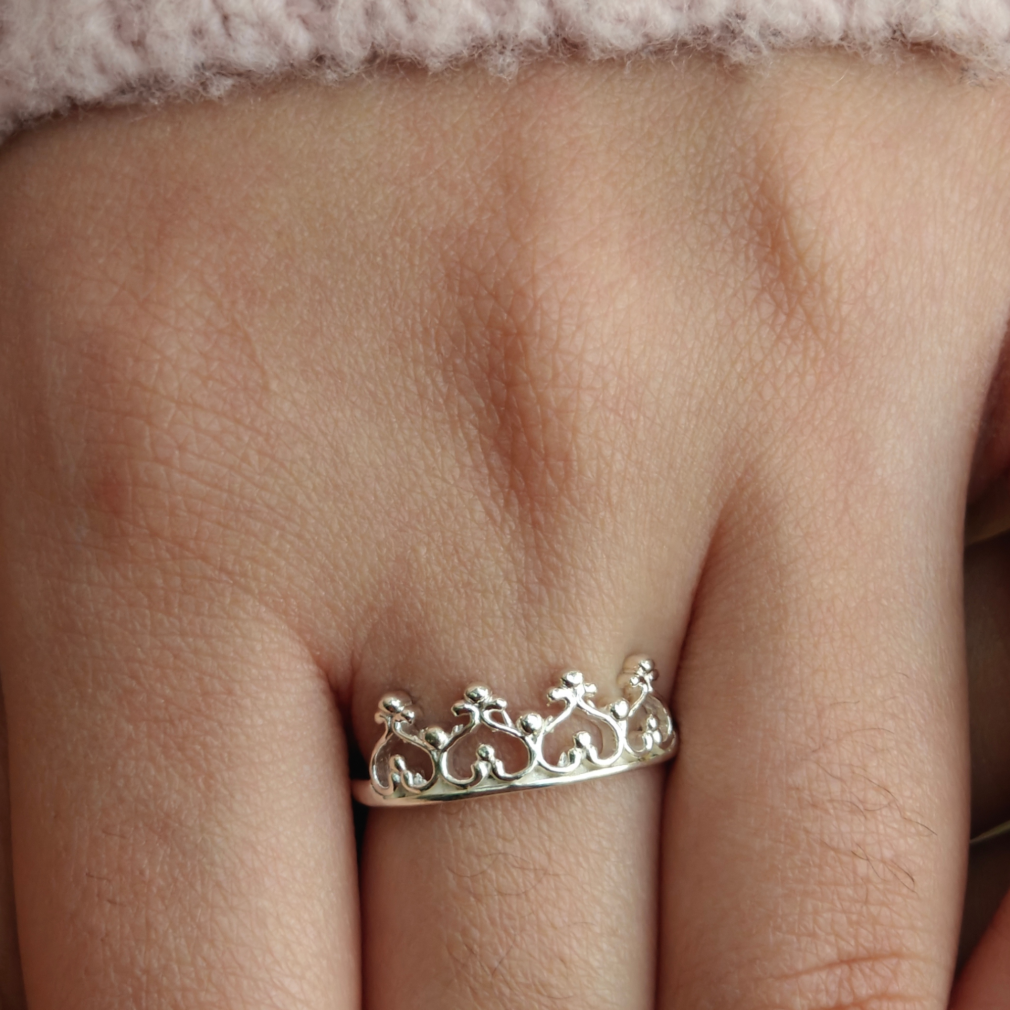 Mini Crown 925 Silver Ring
