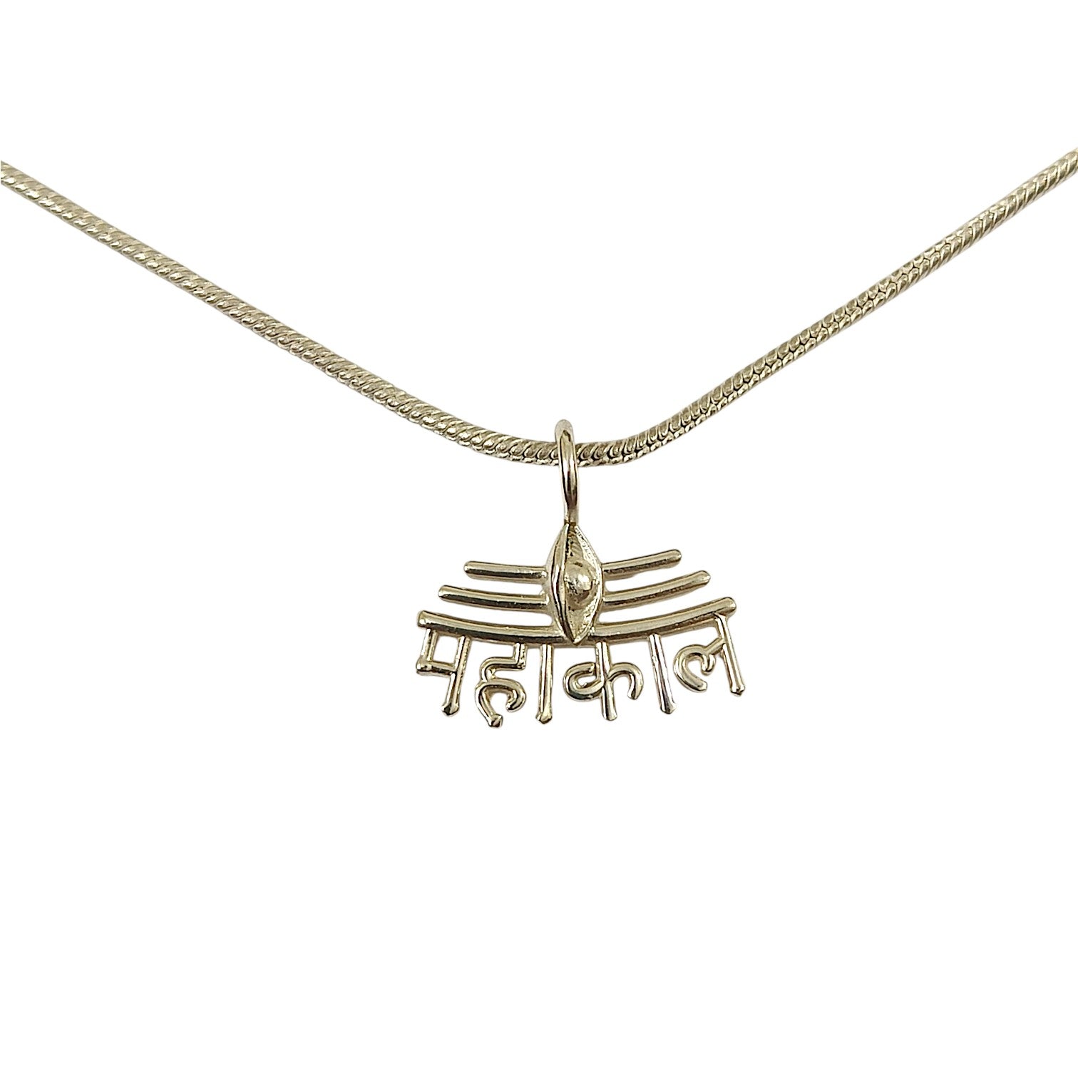 Unisex Mahakal Necklace in 999 Pure Silver Plating
