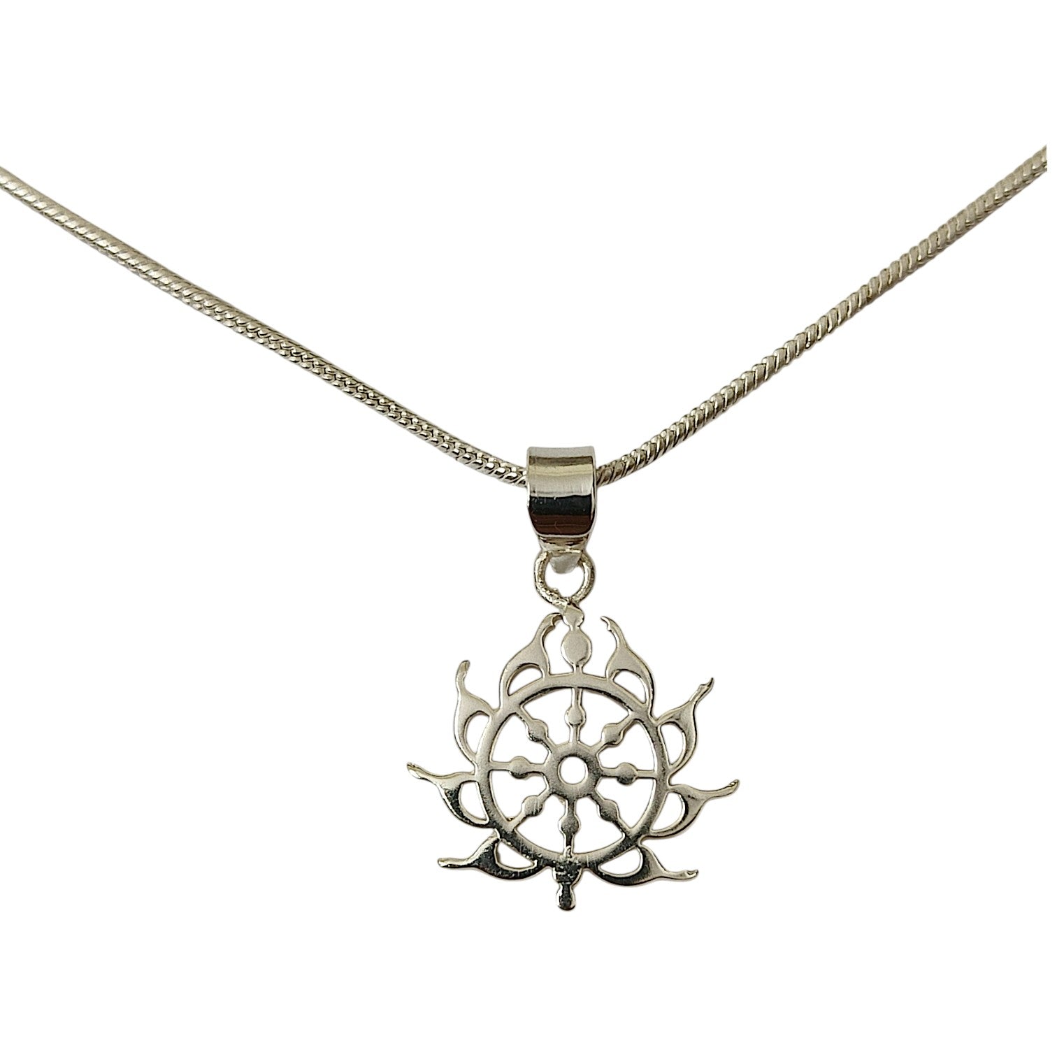 Unisex Sudarshan Chakra Pendant in 999 Pure Silver Plating