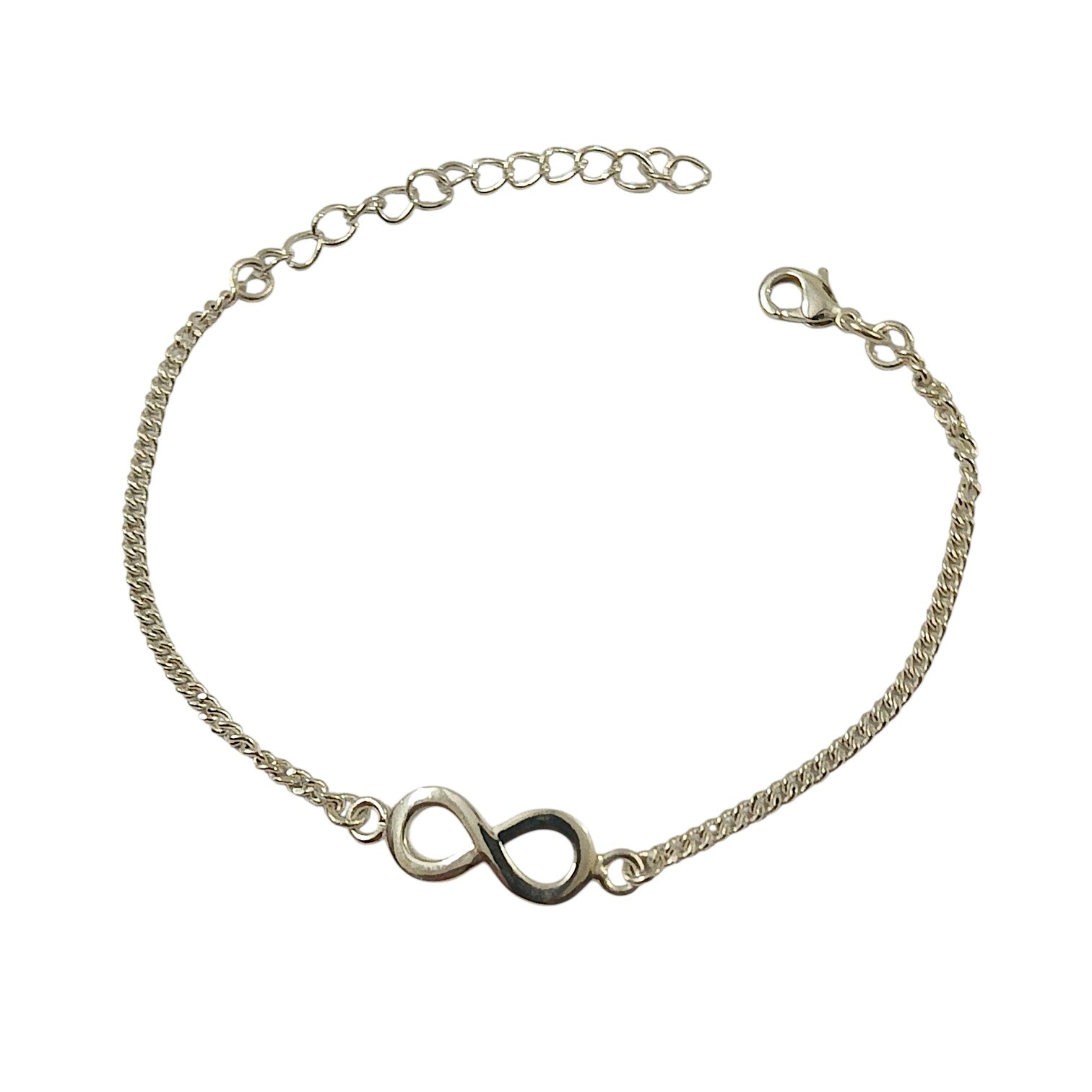 Couple Infinity Bracelet Set in 999 Pure Silver Plating