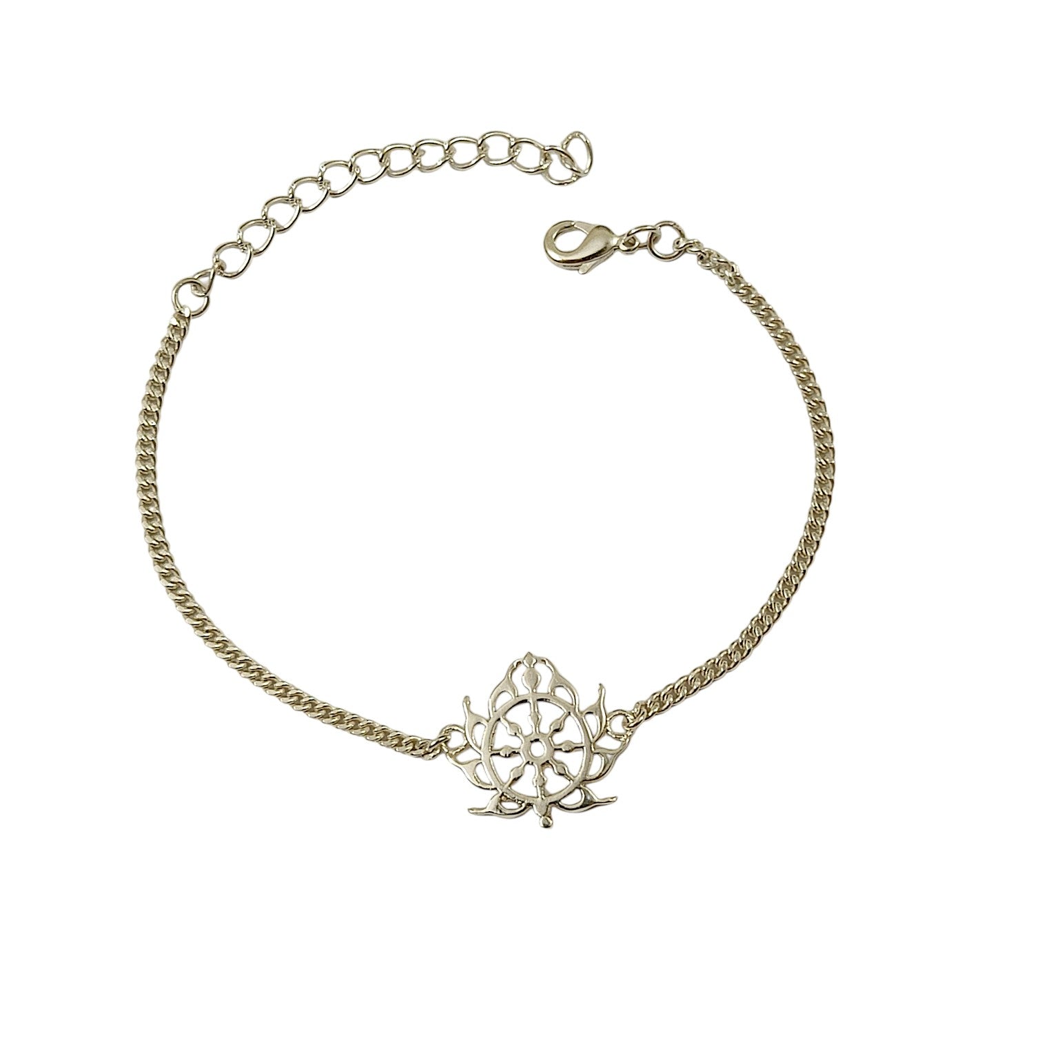 Women Sudarshan Chakra Bracelet in 999 Pure Silver Plating