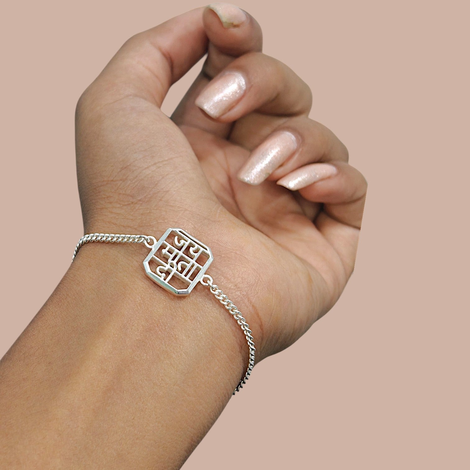 Women’s Jai Mata Di Bracelet in 999 Pure Silver Plating