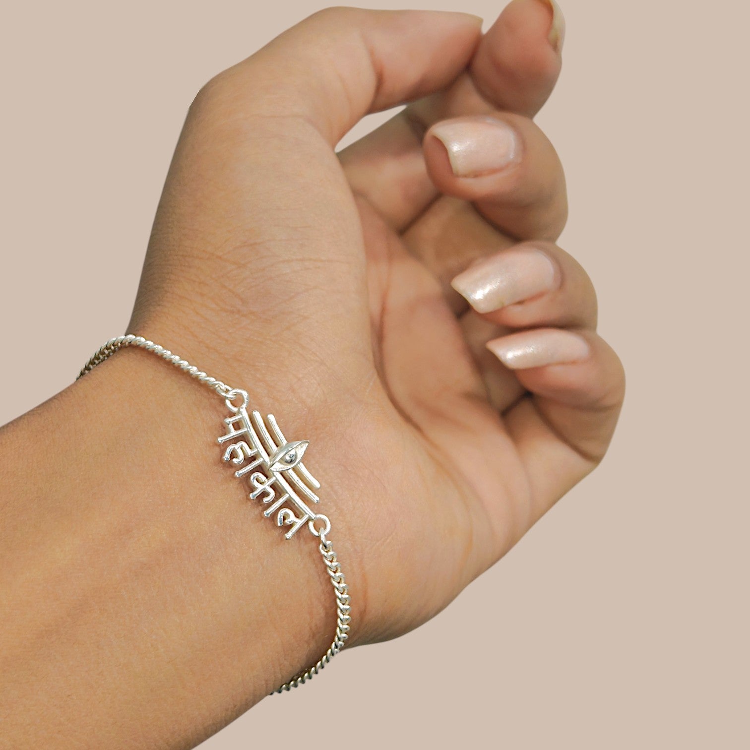 Women’s Mahakal Bracelet in  999 Pure Silver Plating