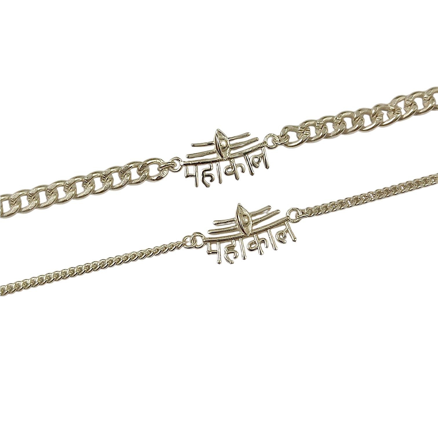 Couple Mahakal Bracelet in 999 Pure Silver Plating