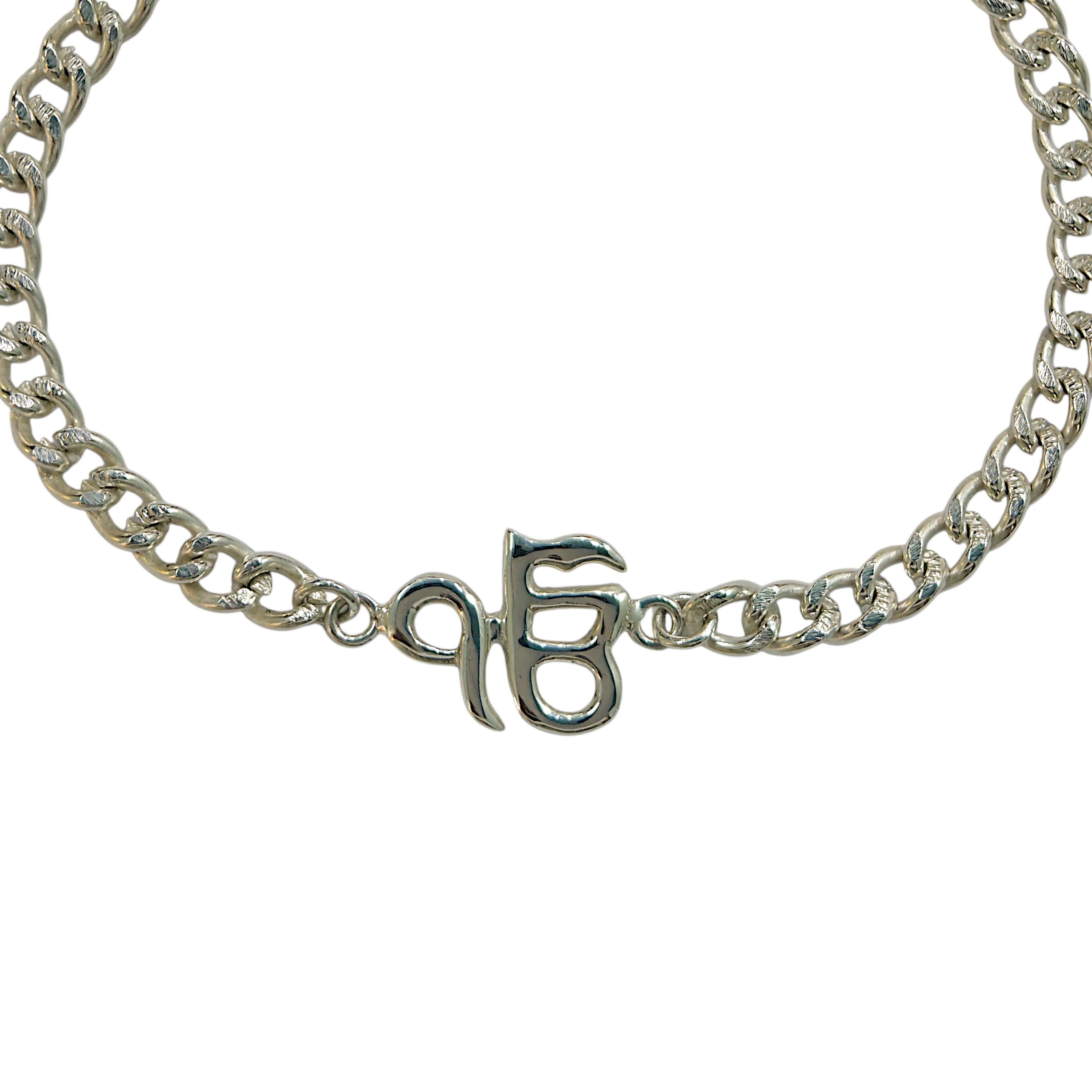 Men Ek Onkar Bracelet in 999 Pure Silver Plating