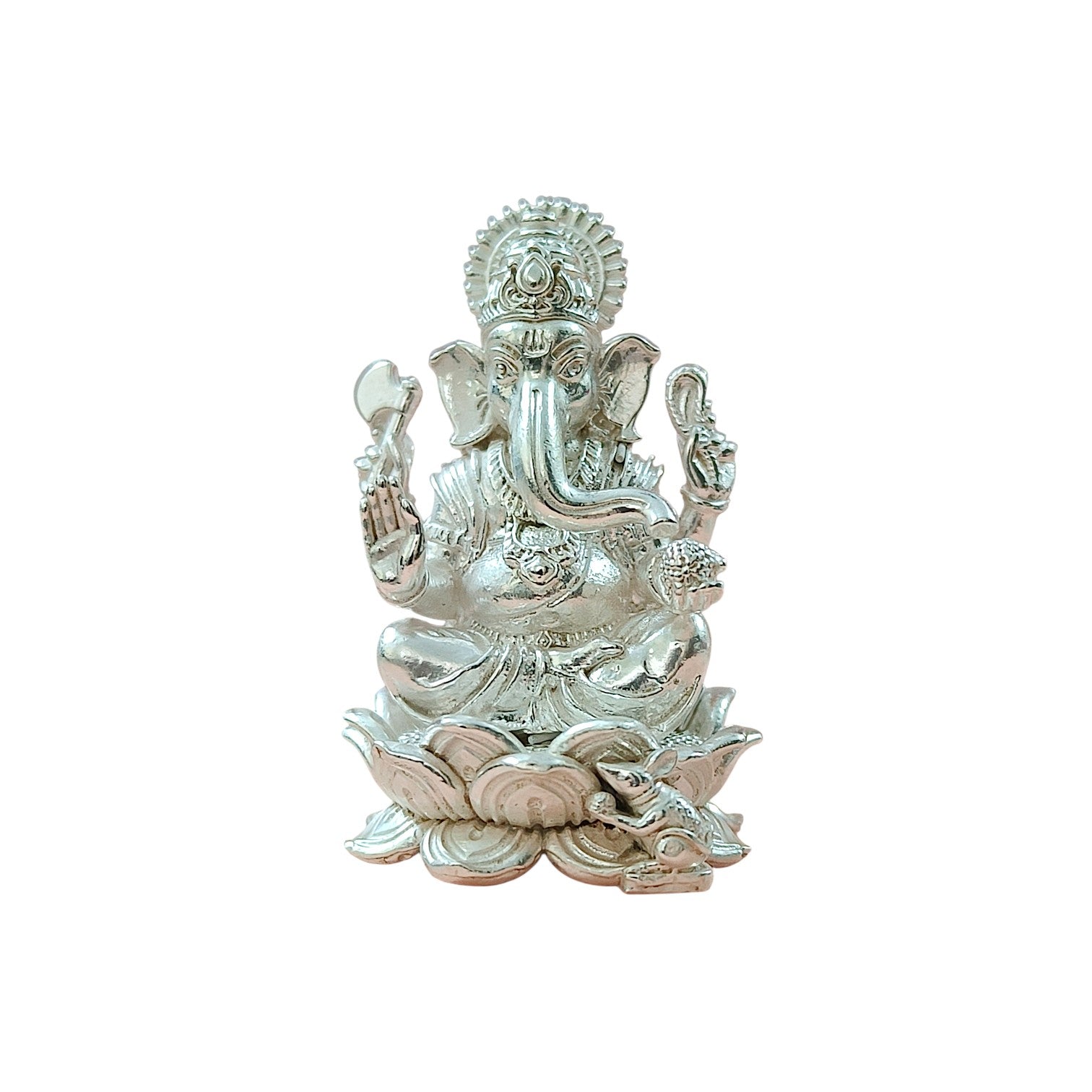 Mini Ganesh Ji Murti in 999 Pure Silver Plating