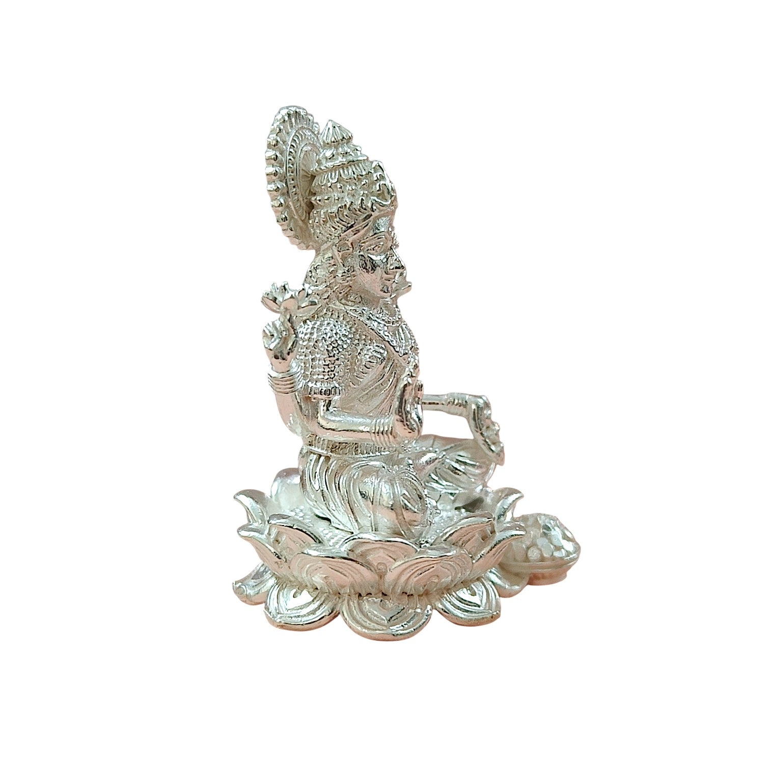 Mini Lakshmi Ji Murti in 999 Pure Silver Plating