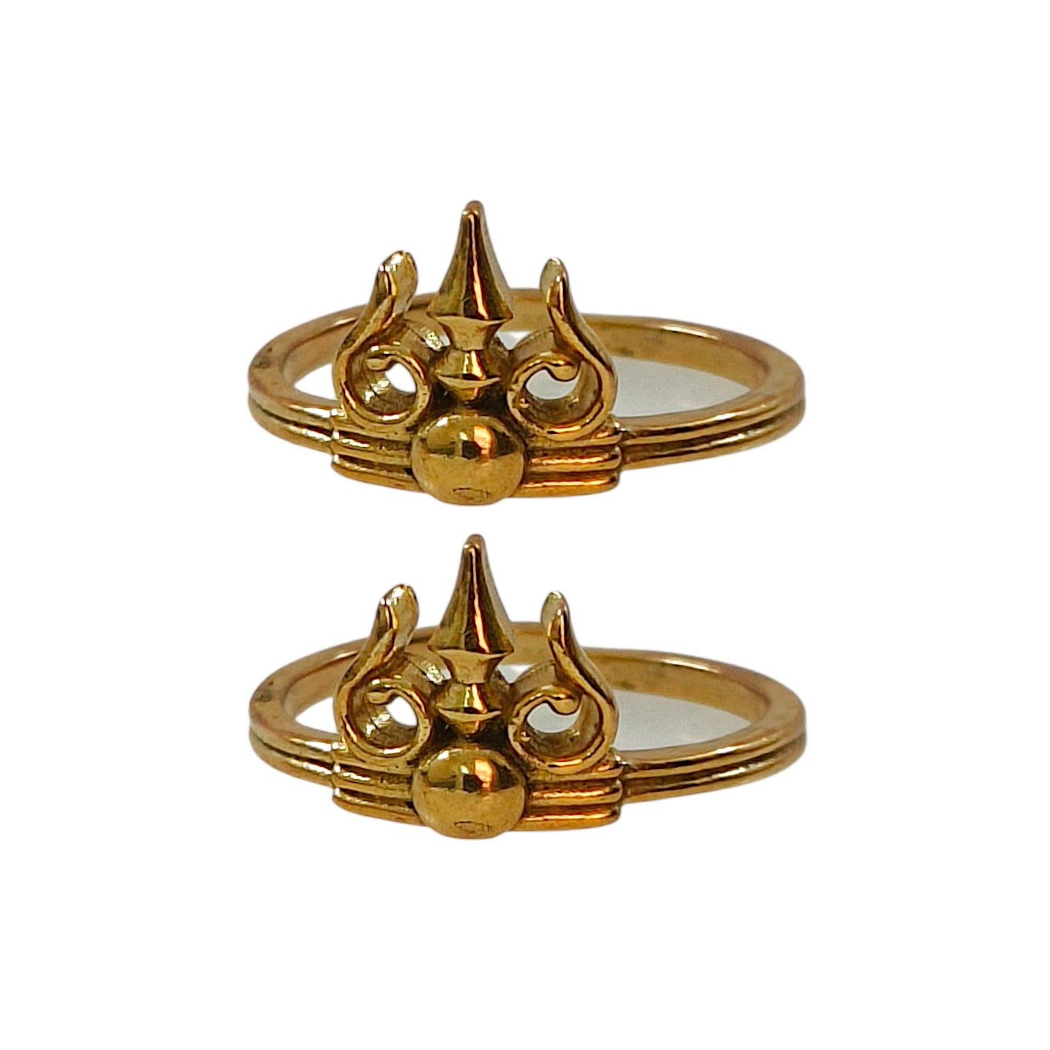 Combo– Unisex Mahadev Trishul Ring in 18K Gold Plating