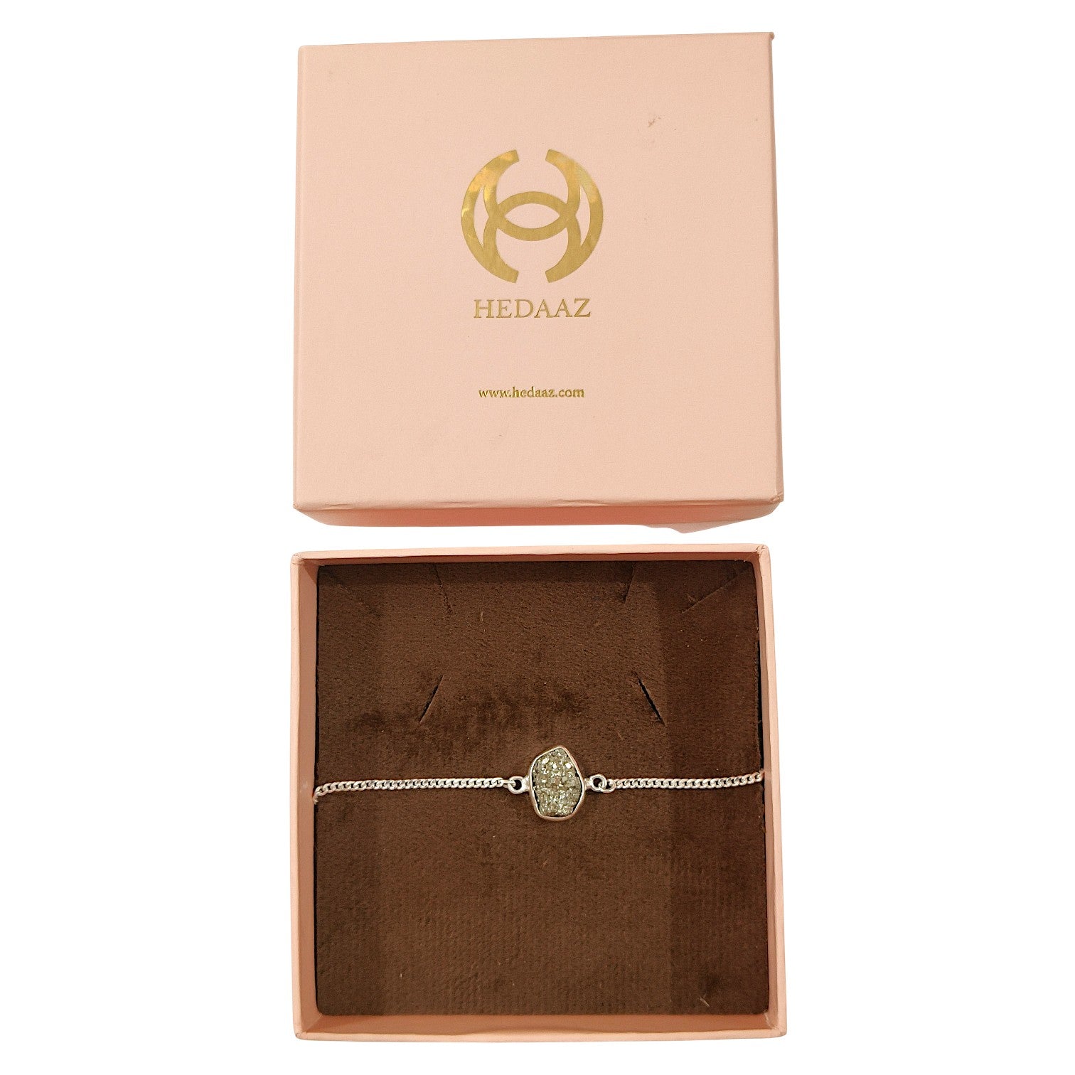 Wealth Bracelet- Pyrite Gemstone Bracelet in 999 Pure Silver Plating