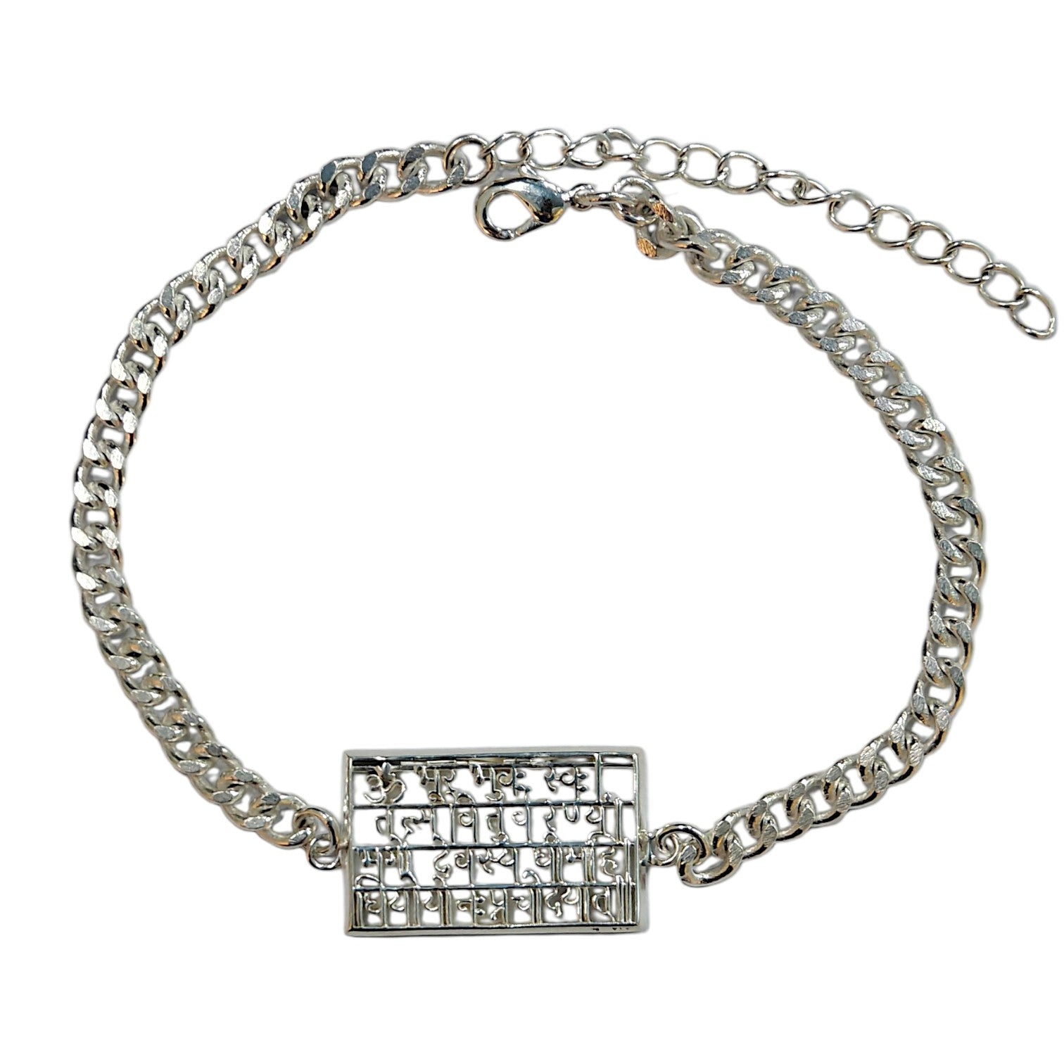 Men’s Gayatri Mantra Bracelet in 999 Pure Silver Plating