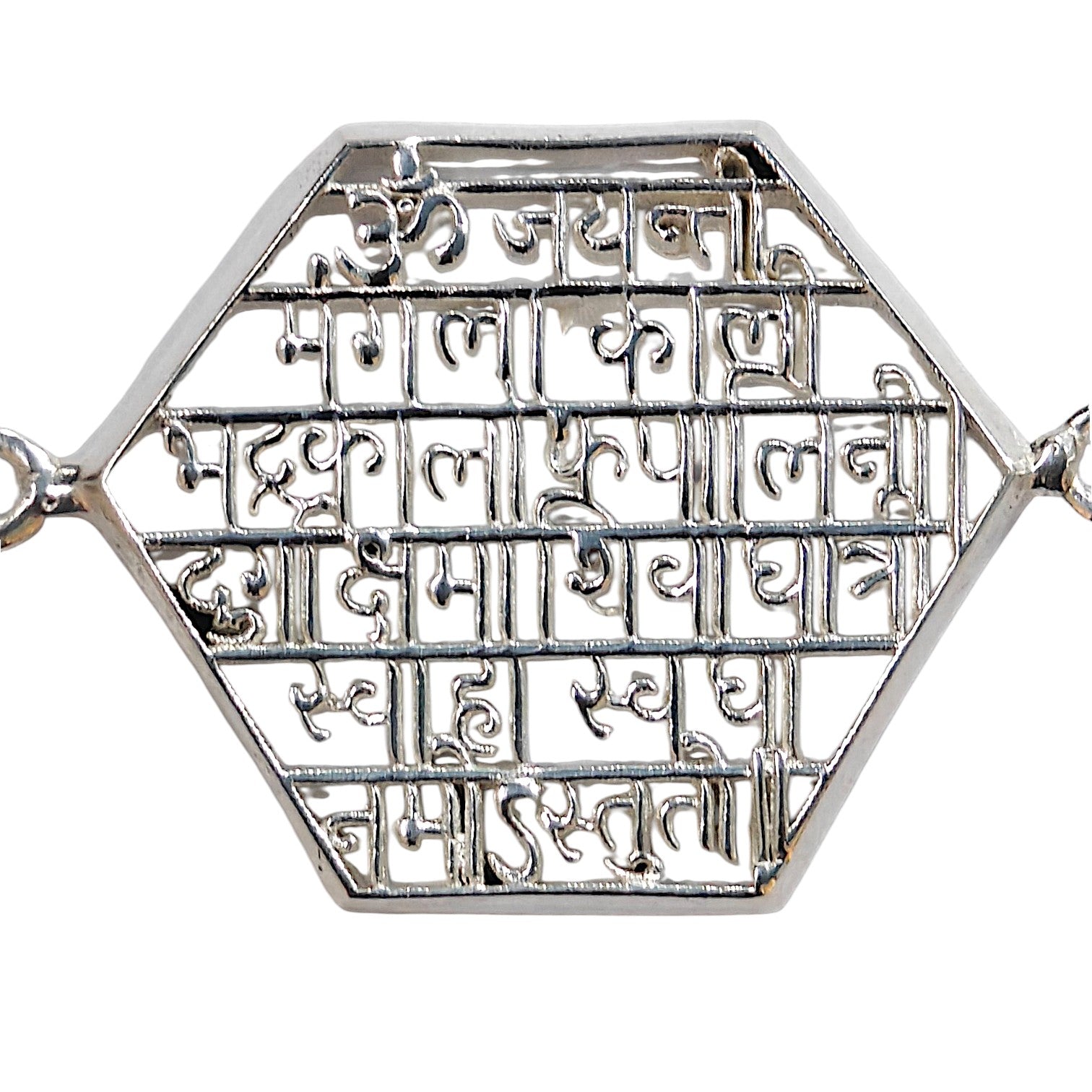 Maha Kali Mantra Pendant in 999 Pure Silver Plating
