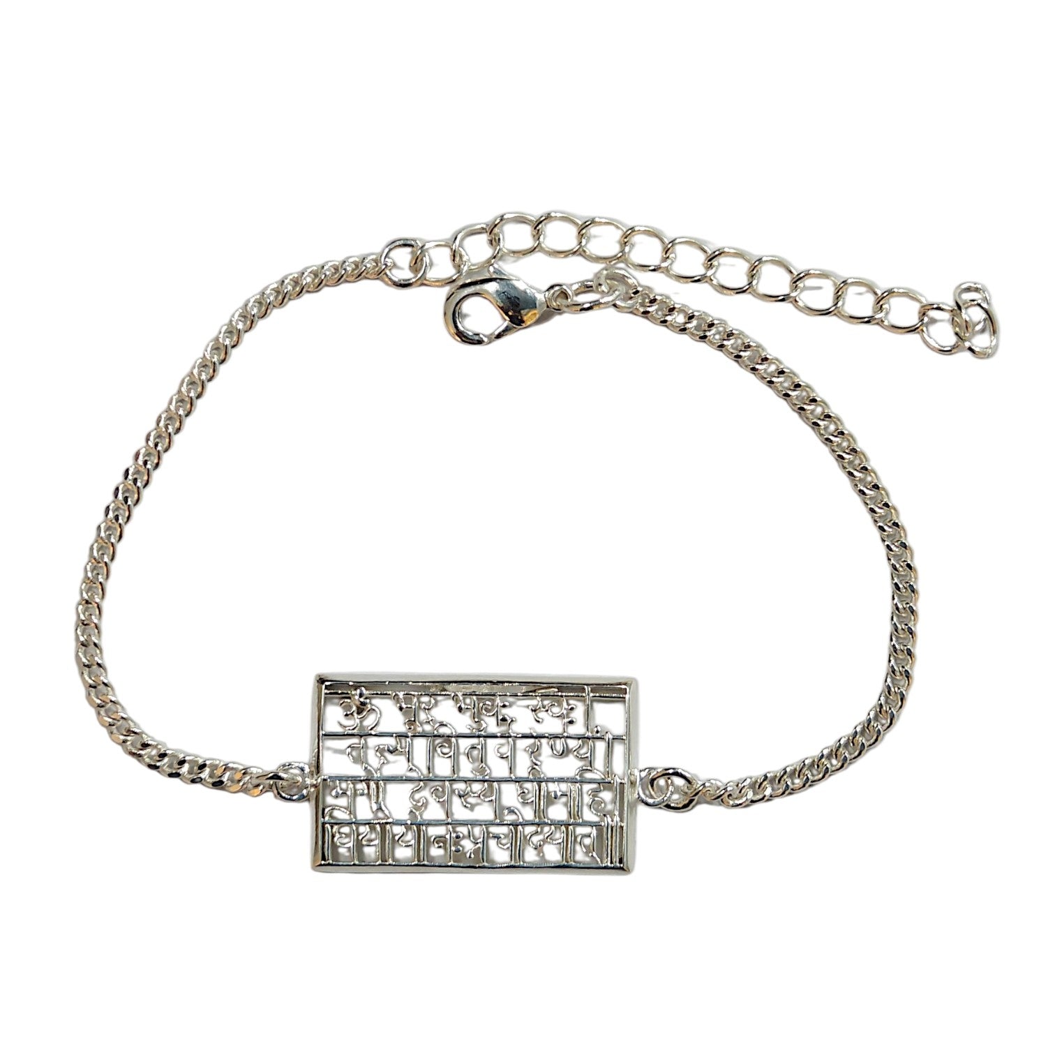 Women’s Gayatri Mantra Bracelet in 999 Pure Silver Plating